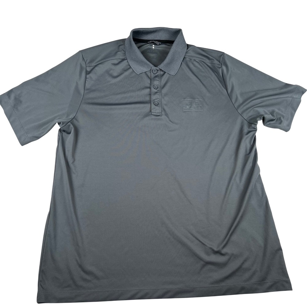Elevate Bud Light Polo Shirt Mens XL Gray Short Sleeve Performance Golf 737